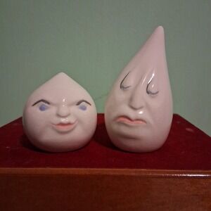Vintage Drip and Drop Salt Pepper Shakers